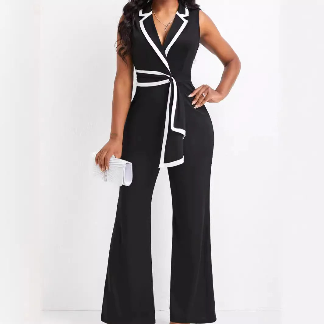BRISTOL | Combinaison sans manches avec col revers & jambes larges