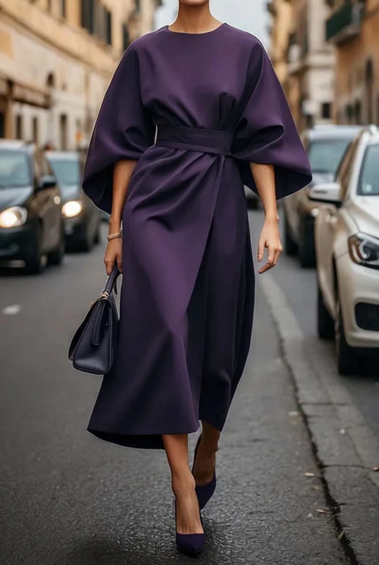 DELU | Robe élégante avec des manches lanternes