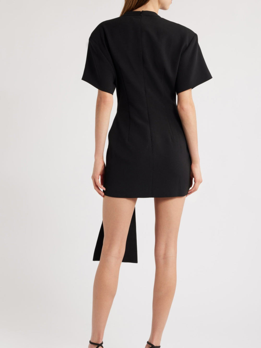 Robe Mini Drapée avec Ceinture Matcha